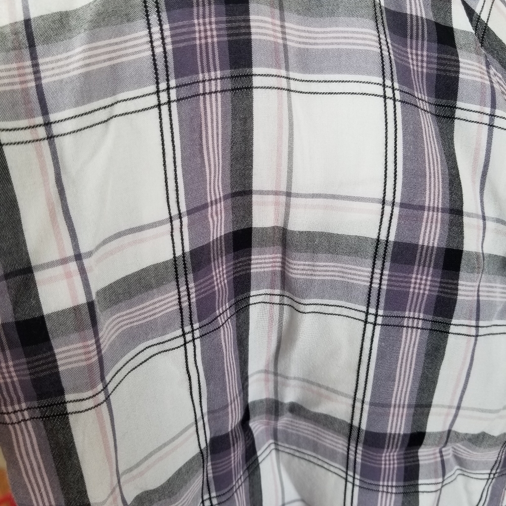 Loft plaid loose fitting 3/4 sleeves top - Picture 7 of 7